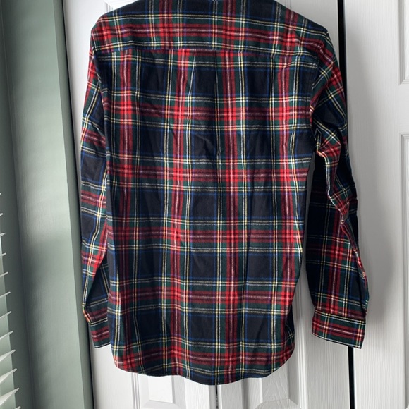 Men's Scotch Plaid Flannel Shirt, Traditional Fit Black Tartan - Picture 4 of 4